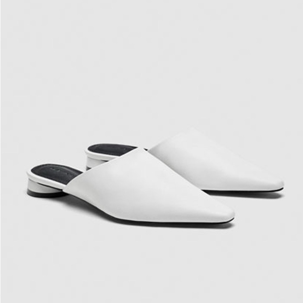 Zara *NWT* Elegant White Mules for Women